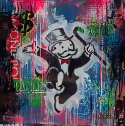 Greed Is Good by Zinsky - Original Painting on Stretched Canvas sized 35x35 inches. Available from Whitewall Galleries